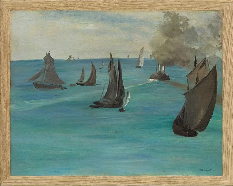 Edouard Manet - Meerblick, ruhiges Wetter 1864 | Giclée Kunstdruck gerahmt