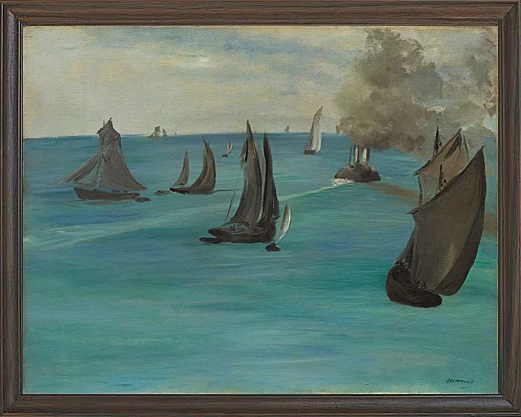 Edouard Manet - Meerblick, ruhiges Wetter 1864 | Giclée Kunstdruck gerahmt