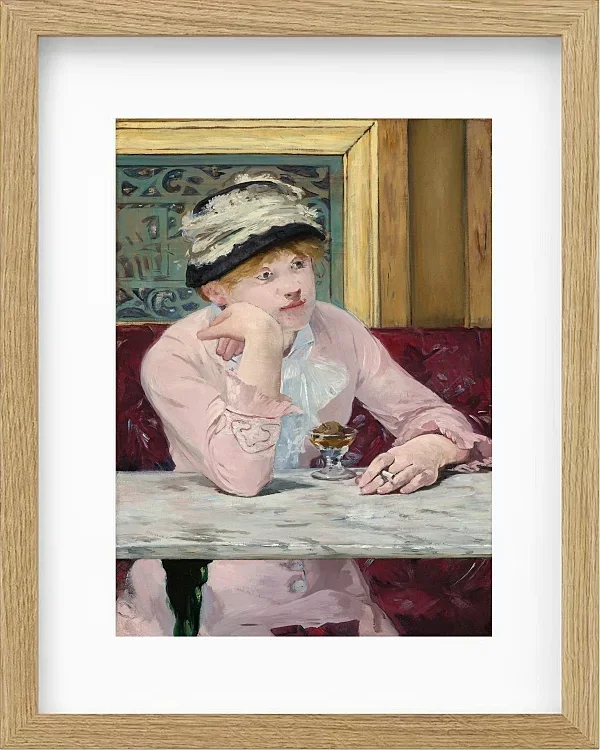 Edouard Manet - Pflaumenschnaps 1877 | Giclée Kunstdruck gerahmt