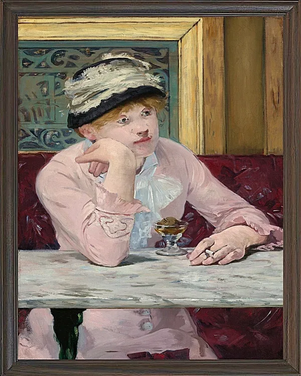 Edouard Manet - Pflaumenschnaps 1877 | Giclée Kunstdruck gerahmt