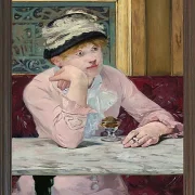 Edouard Manet - Pflaumenschnaps 1877 | Giclée Kunstdruck gerahmt