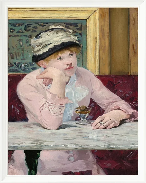 Edouard Manet - Pflaumenschnaps 1877 | Giclée Kunstdruck gerahmt