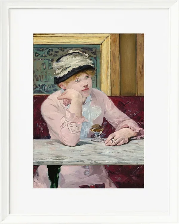 Edouard Manet - Pflaumenschnaps 1877 | Giclée Kunstdruck gerahmt