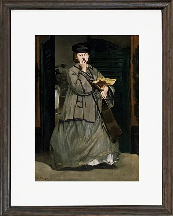 Edouard Manet - Straßensänger 1862 | Giclée Kunstdruck gerahmt