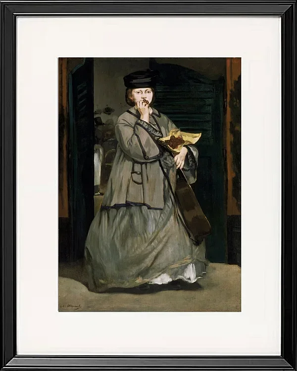 Edouard Manet - Straßensänger 1862 | Giclée Kunstdruck gerahmt