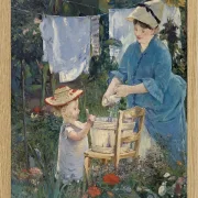 Edouard Manet - Wäscherei 1875 | Giclée Kunstdruck gerahmt