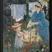 Edouard Manet - Wäscherei 1875 | Giclée Kunstdruck gerahmt
