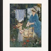 Edouard Manet - Wäscherei 1875 | Giclée Kunstdruck gerahmt