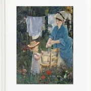 Edouard Manet - Wäscherei 1875 | Giclée Kunstdruck gerahmt