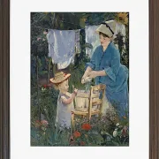 Edouard Manet - Wäscherei 1875 | Giclée Kunstdruck gerahmt