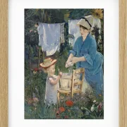 Edouard Manet - Wäscherei 1875 | Giclée Kunstdruck gerahmt