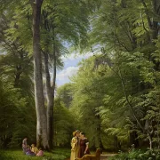 Ein Buchenwald im Mai in der Nähe von Iselingen Manor, Seeland – 1856