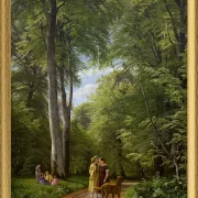 Ein Buchenwald im Mai in der Nähe von Iselingen Manor, Seeland – 1856