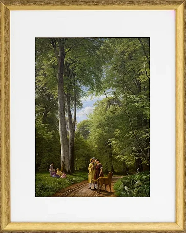 Ein Buchenwald im Mai in der Nähe von Iselingen Manor, Seeland – 1856