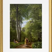 Ein Buchenwald im Mai in der Nähe von Iselingen Manor, Seeland – 1856