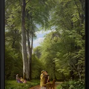 Ein Buchenwald im Mai in der Nähe von Iselingen Manor, Seeland – 1856