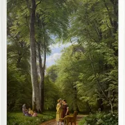 Ein Buchenwald im Mai in der Nähe von Iselingen Manor, Seeland – 1856