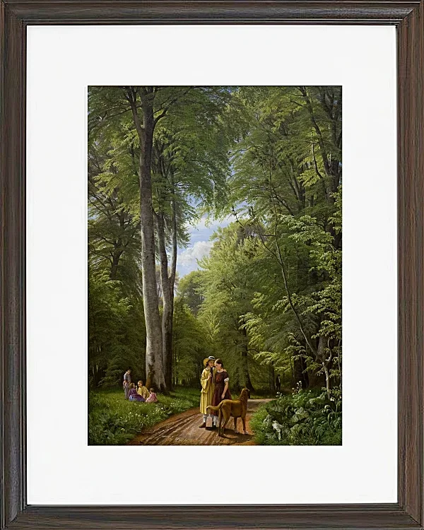 Ein Buchenwald im Mai in der Nähe von Iselingen Manor, Seeland – 1856