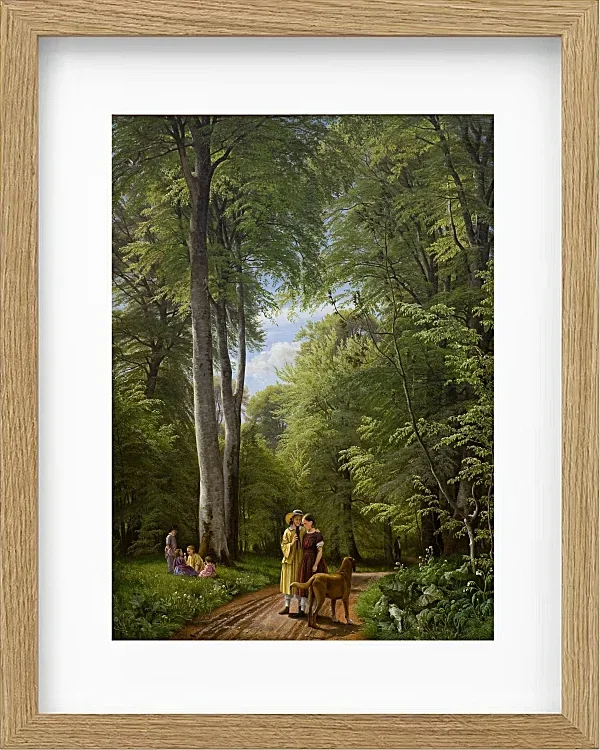 Ein Buchenwald im Mai in der Nähe von Iselingen Manor, Seeland – 1856