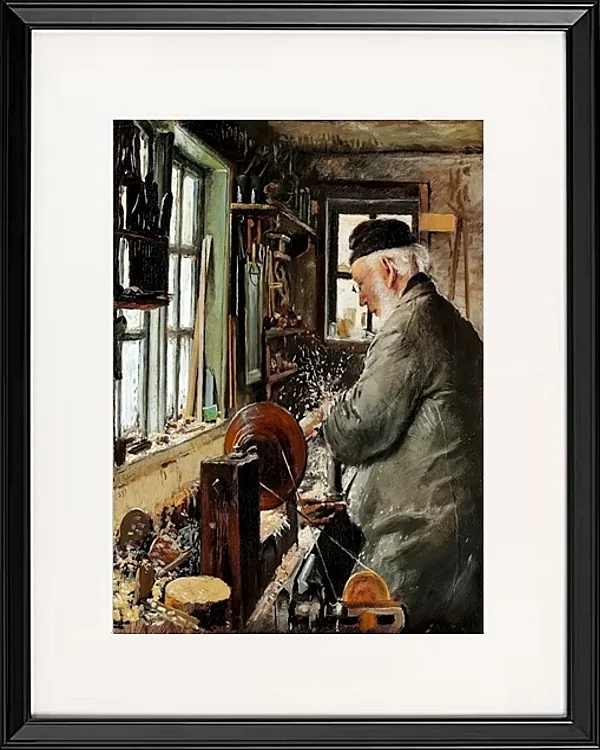 Ein Dreher an seiner Drehbank - 1890