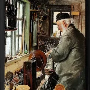 Ein Dreher an seiner Drehbank - 1890