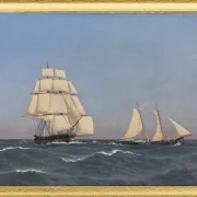 Ein Freibeuter, der eine verfolgende Fregatte segelt - 1845
