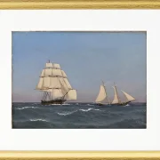 Ein Freibeuter, der eine verfolgende Fregatte segelt - 1845