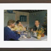 Ein Frühstück. Der Künstler, seine Frau und der Schriftsteller Otto Benzon – 1893