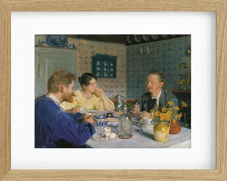 Ein Frühstück. Der Künstler, seine Frau und der Schriftsteller Otto Benzon – 1893