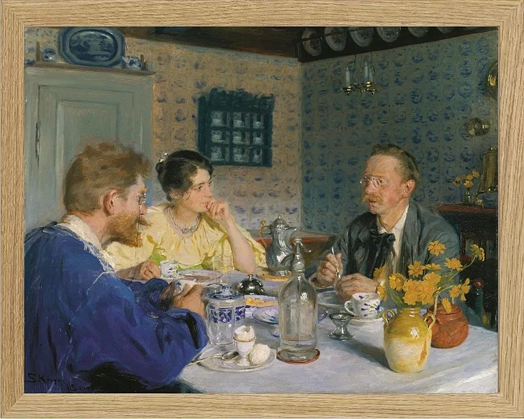 Ein Frühstück. Der Künstler, seine Frau und der Schriftsteller Otto Benzon – 1893