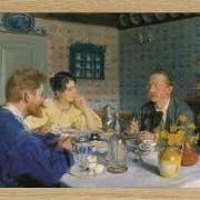 Ein Frühstück. Der Künstler, seine Frau und der Schriftsteller Otto Benzon – 1893