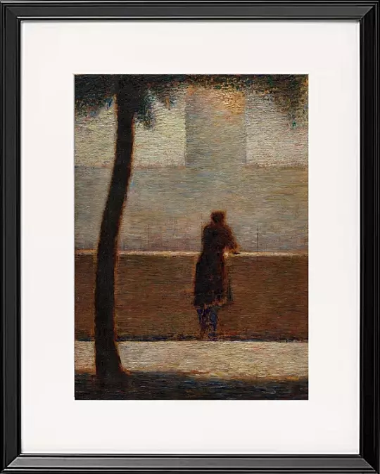 Ein Mann lehnt an einer Brüstung – 1881