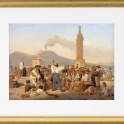 Ein Rezitator von „Furious Orlando“ im Molo, Neapel - 1839