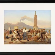 Ein Rezitator von „Furious Orlando“ im Molo, Neapel - 1839