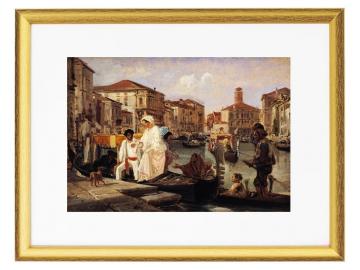 Ausstieg aus einer Gondel in Venedig – 1852