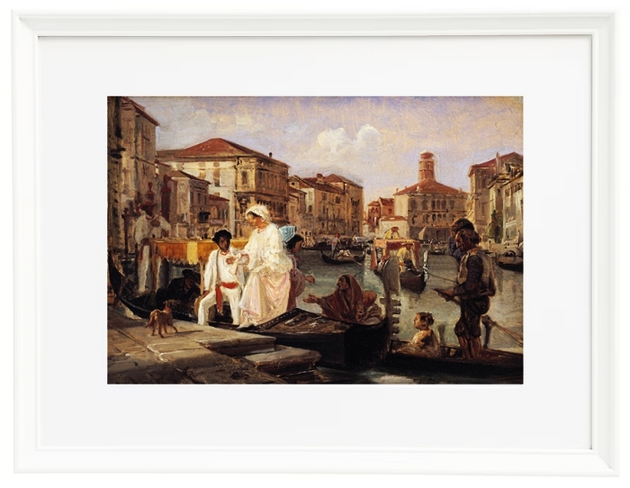 Ausstieg aus einer Gondel in Venedig – 1852