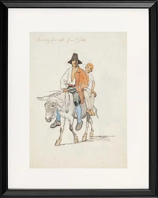 Ein italienischer Bauer mit seinem Sohn - 1846