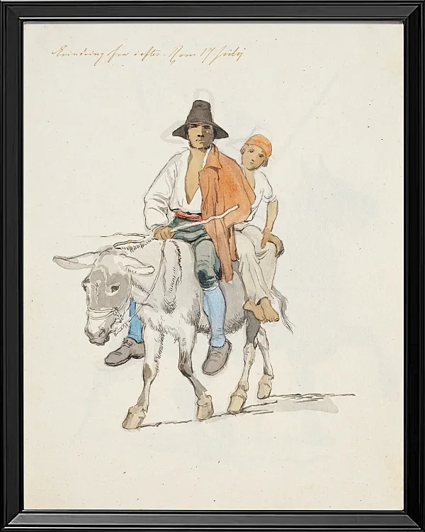 Ein italienischer Bauer mit seinem Sohn - 1846