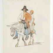 Ein italienischer Bauer mit seinem Sohn - 1846