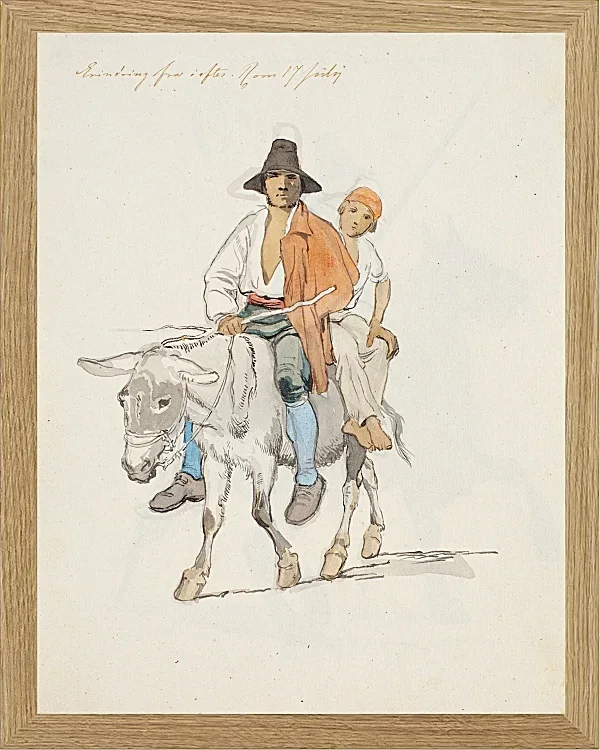 Ein italienischer Bauer mit seinem Sohn - 1846