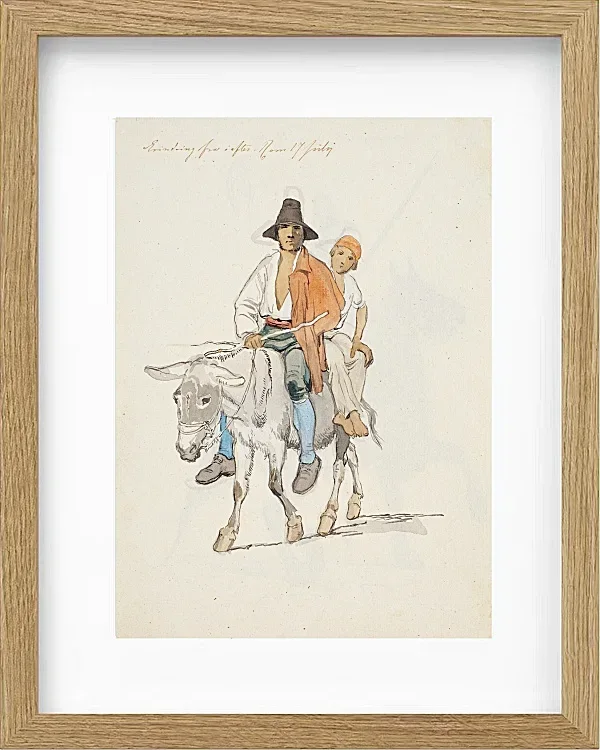 Ein italienischer Bauer mit seinem Sohn - 1846