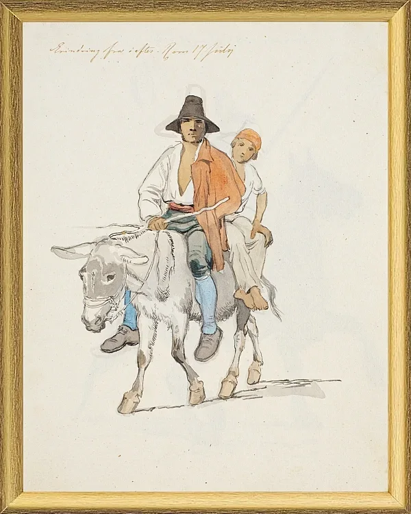 Ein italienischer Bauer mit seinem Sohn - 1846