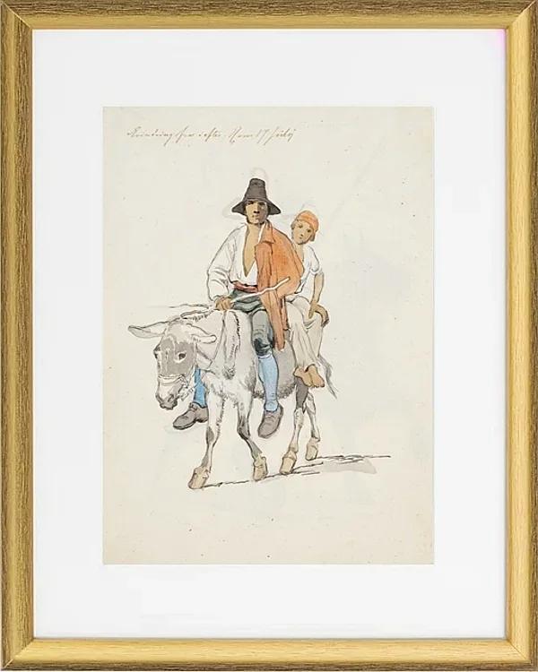 Ein italienischer Bauer mit seinem Sohn - 1846