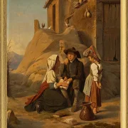 Ein junger Abbate rezitiert seiner Schwester seine Lektion – 1838