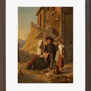 Ein junger Abbate rezitiert seiner Schwester seine Lektion – 1838