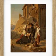 Ein junger Abbate rezitiert seiner Schwester seine Lektion – 1838