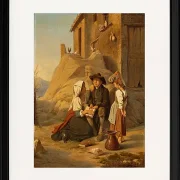 Ein junger Abbate rezitiert seiner Schwester seine Lektion – 1838