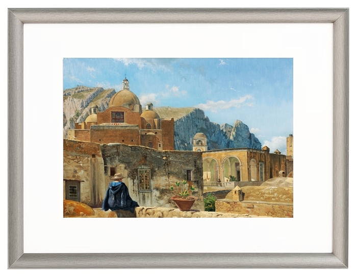 A Young Boy Seated On A Wall, Overlooking Capri - 1850