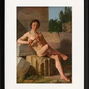 Ein männliches Modell, das Flöte spielt – 1826