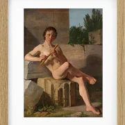 Ein männliches Modell, das Flöte spielt – 1826